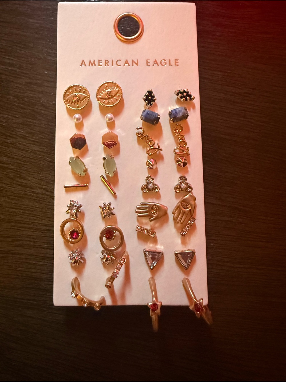 American Eagle Outfitters Gold-Tone Mixed Stud & Hoop Earring Set - Gold